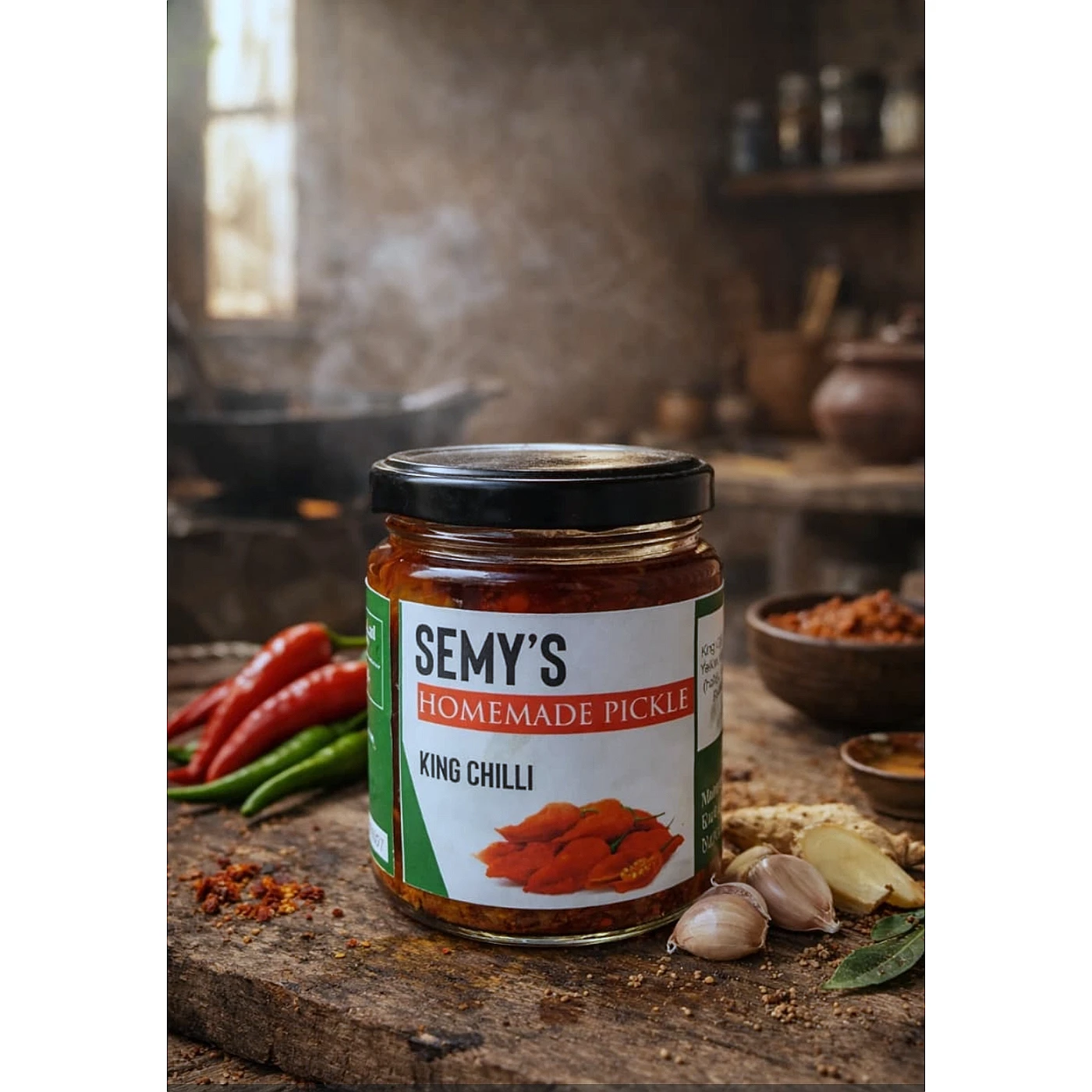 Semy's Homemade King chilli Pickle. — handmade in Nagaland, North East India