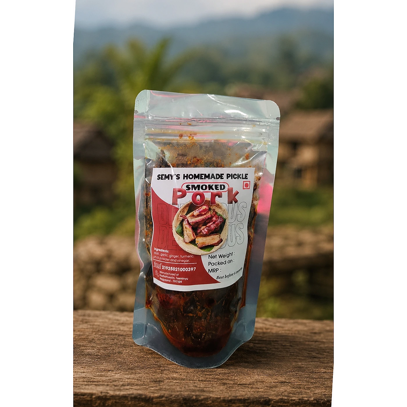 Semy's Homemade Smoked Pork Pickle — handmade in Nagaland, North East India