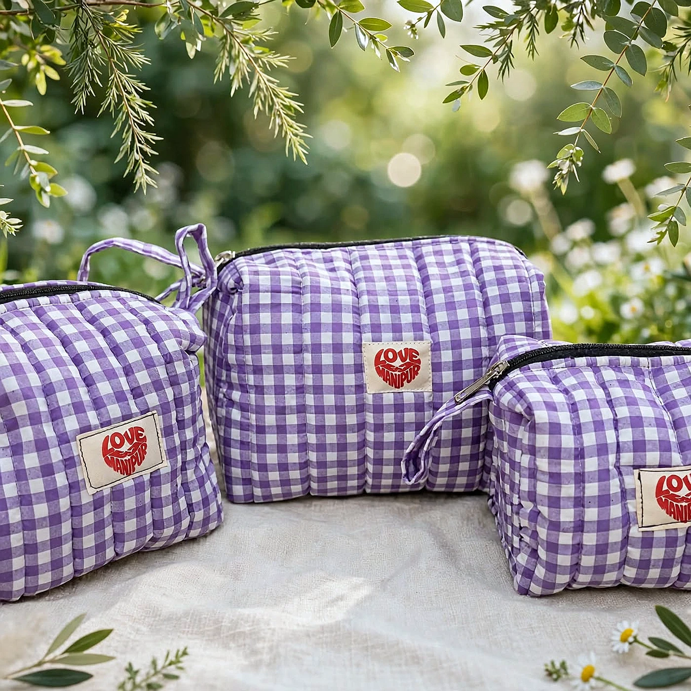 Violet Travel Pouch 3 in 1 — from Manipur, North East India