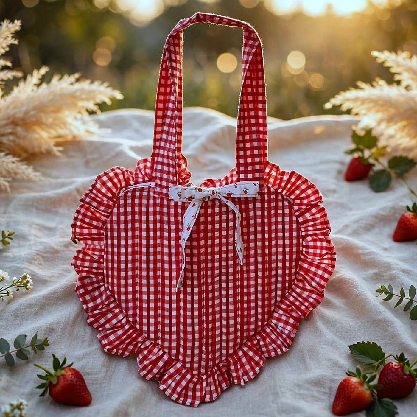 HEART SHAPE RUFFLE LAYERED BAG — from Manipur, North East India