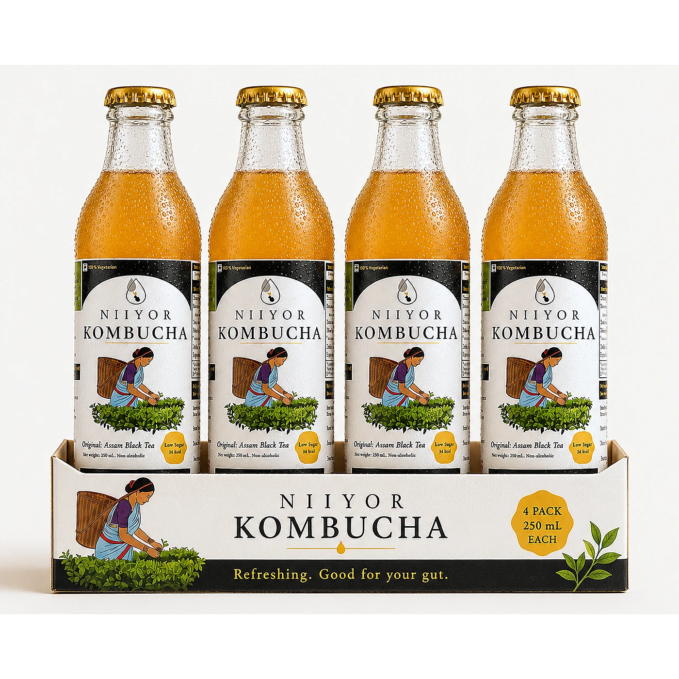 Original Assam Black Tea Kombucha — handmade in Assam, North East India