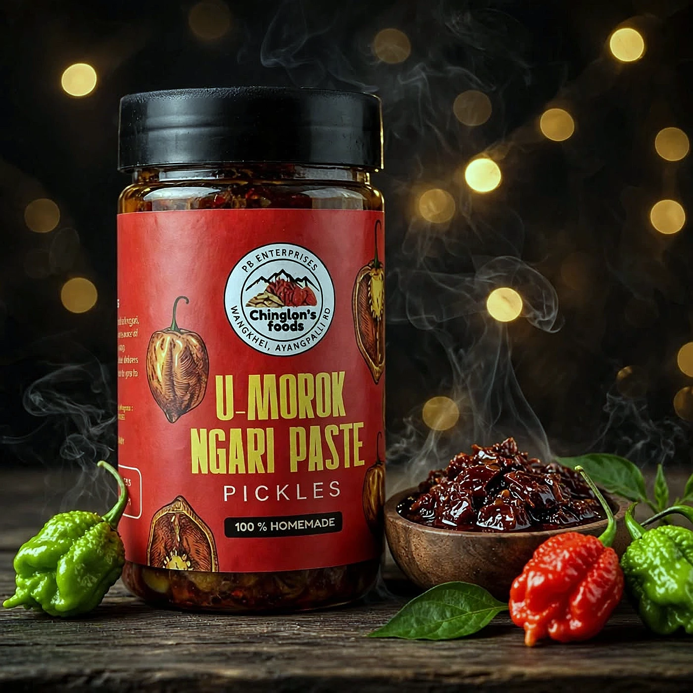 U-Morok Ngari / King chilli Fermented Fish Pickle (Big) — from Manipur, North East India