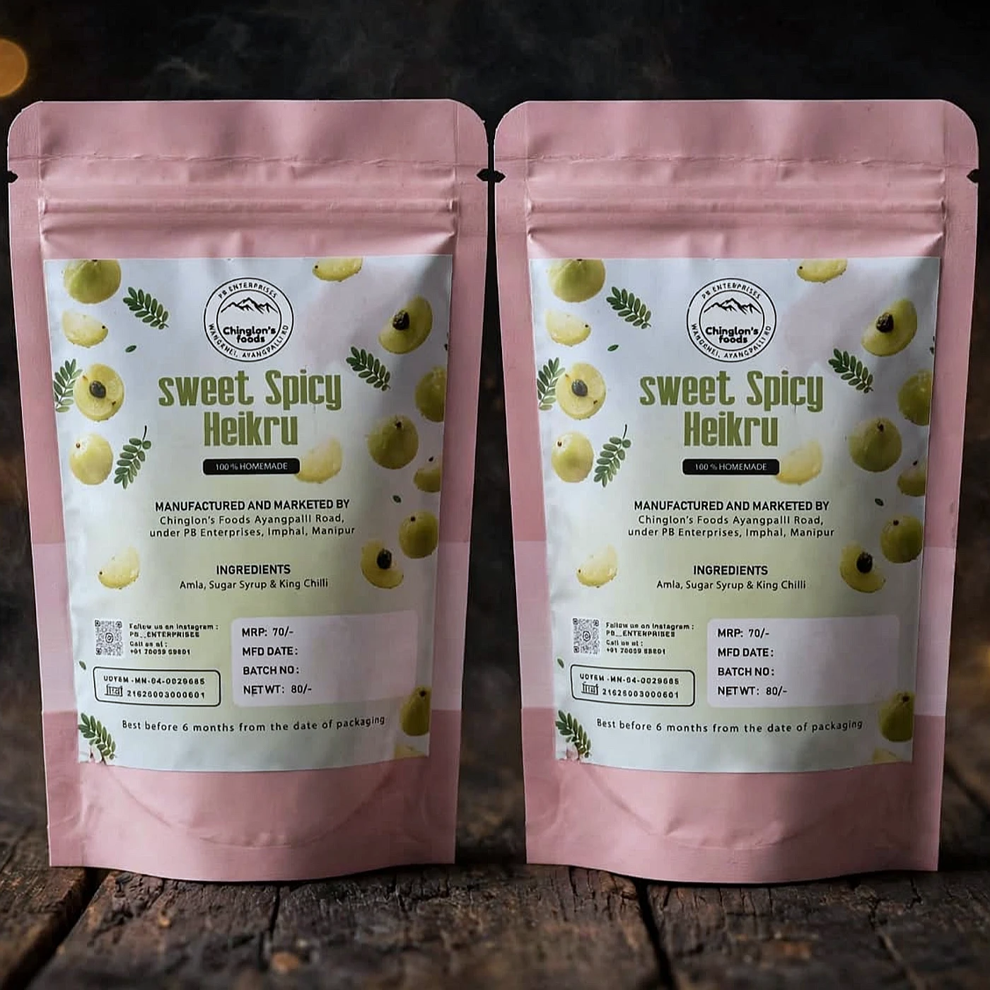 Sweet & Spicy Heikru/Amla (80gm Pack Of 2) — from Manipur, North East India