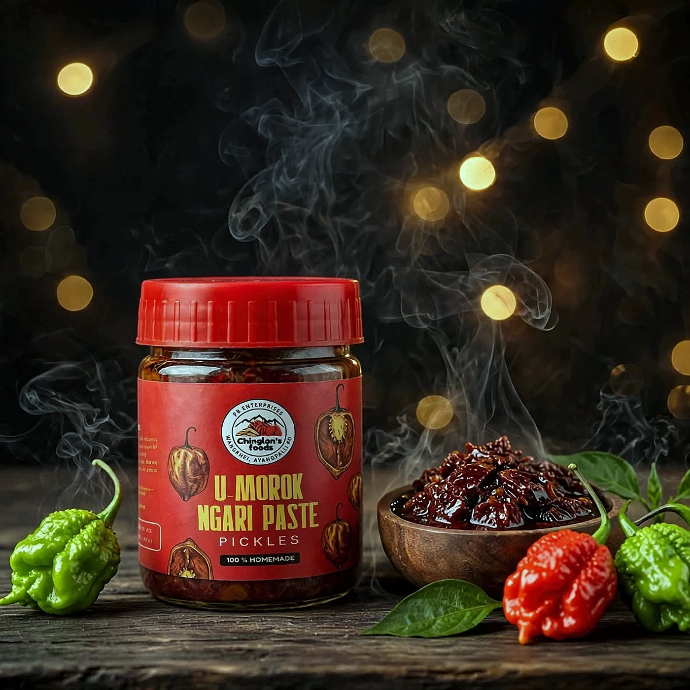 U-Morok Ngari / King Chilli Fermented Fish Pickle (Small) — from Manipur, North East India