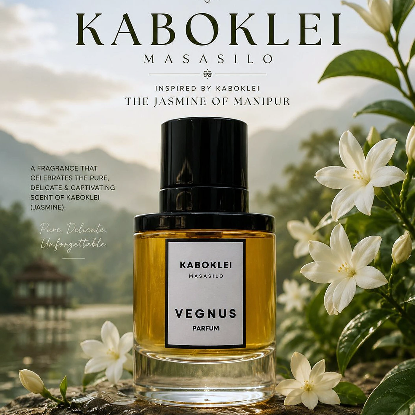 Vegnus Perfume Kaboklei (Jasmine) 50ml — from Manipur, North East India