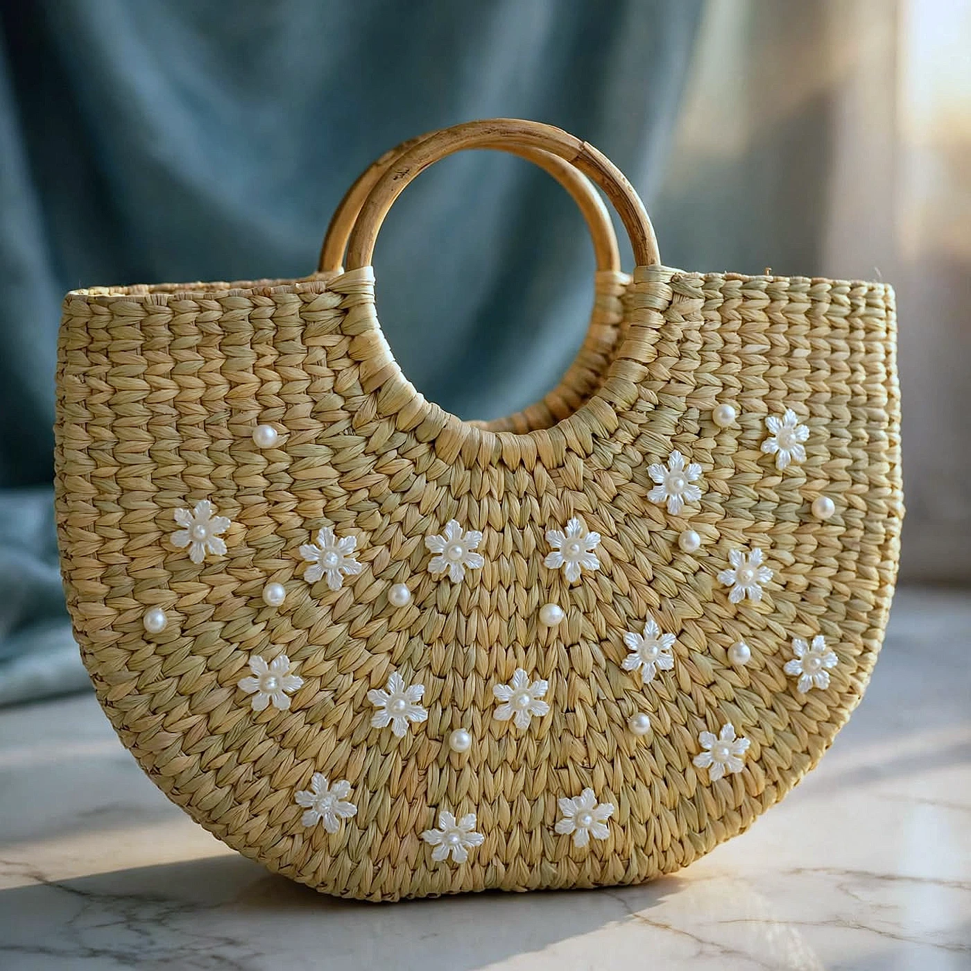 Kouna Pearl Floral U Bag — from Manipur, North East India