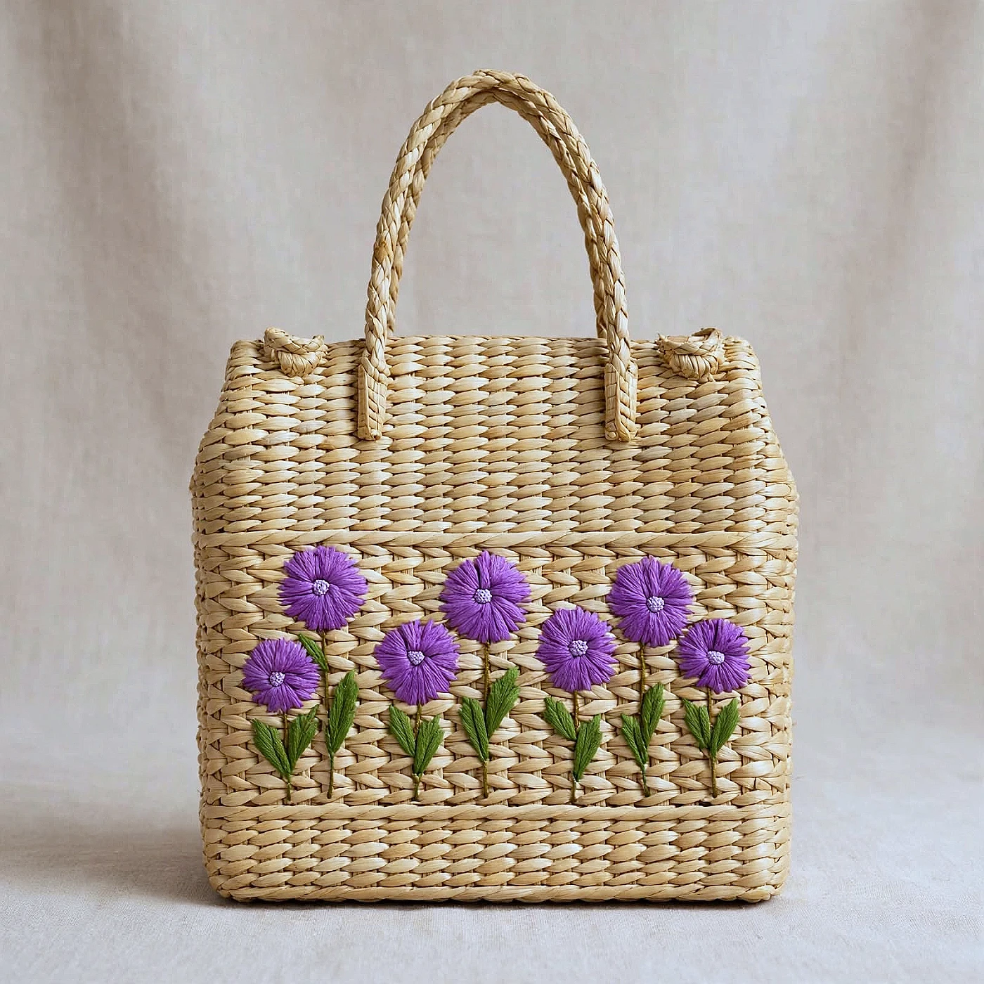 Lavender Floral Kouna Tote — from Manipur, North East India