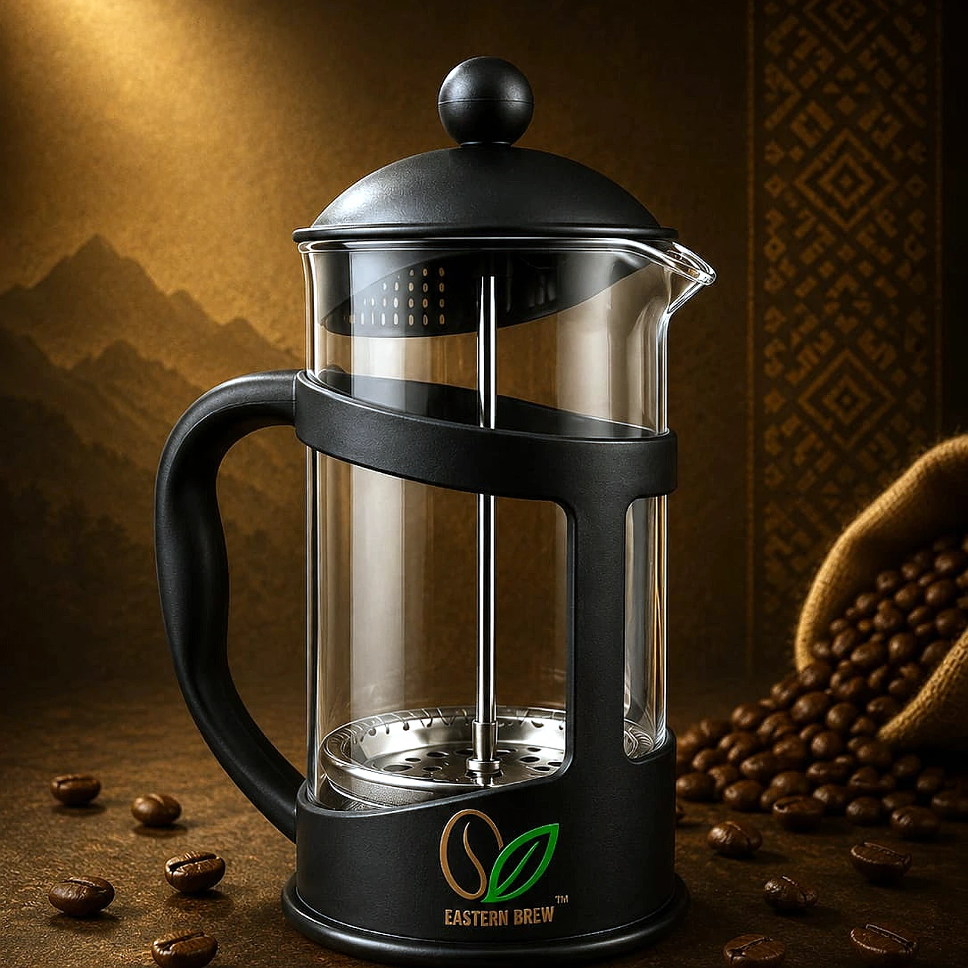 Eastern Brew Premium French Press – 600 ml — handmade in North East India