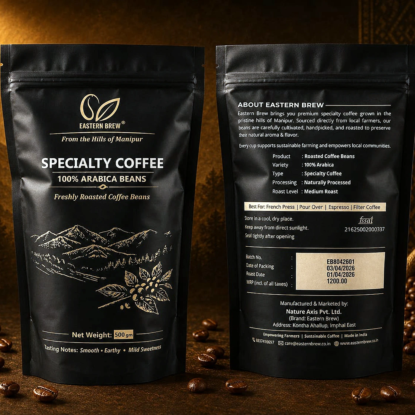 Manipur Speciality Arabica Coffee Bean — handmade in North East India