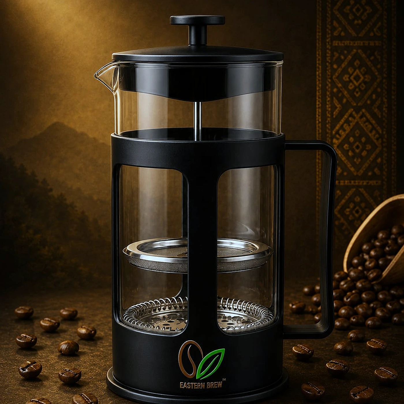 Eastern Brew Premium French Press – 1000 ml — handmade in North East India